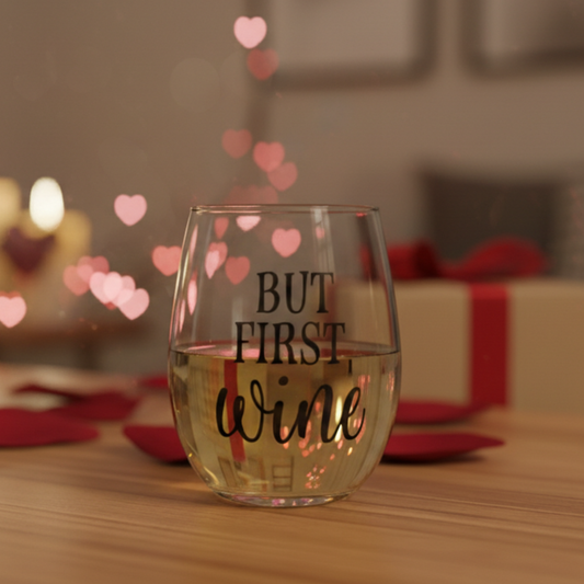 Stemless Wine Glass | Relax & Unwind | Self-Care Valentine Gift
