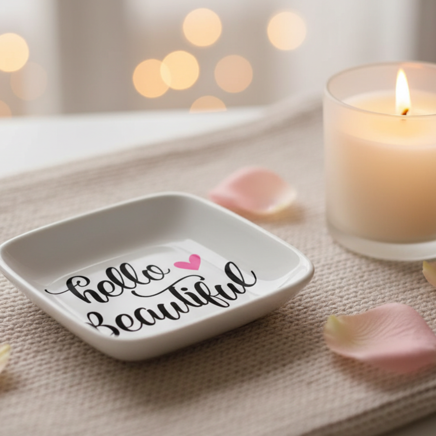 Hello Beautiful Ring Dish | Self-Love Jewelry Dish | Meaningful Valentine’s Gift